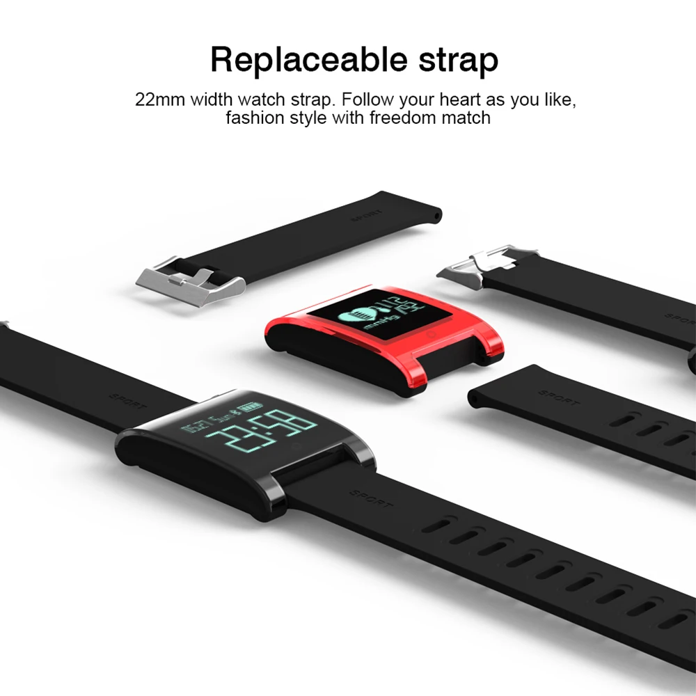 DM68 Смарт Часы Heart Rate трекер с кровью Давление монитор Фитнес Smartwatch