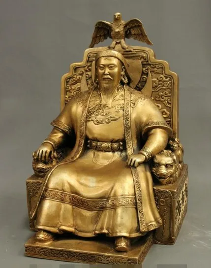 YM 312 16 дюймов китайская планшетория с зелеными звеньями King Tercel Genghis Khan статуя