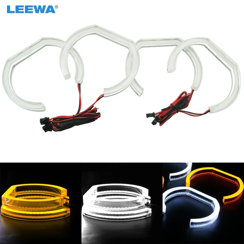 LEEWA автомобиль кристалл LED Ангельские Глазки СИД DRL SMD Halo Кольцо наборы для BMW F30/F35 3