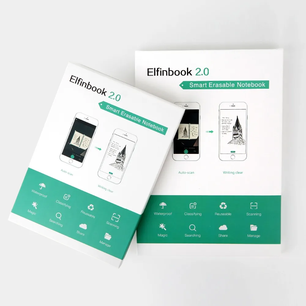 Умный ноутбук Elfinbook 2 многоразовый со спиралью для микроволновки стираемый