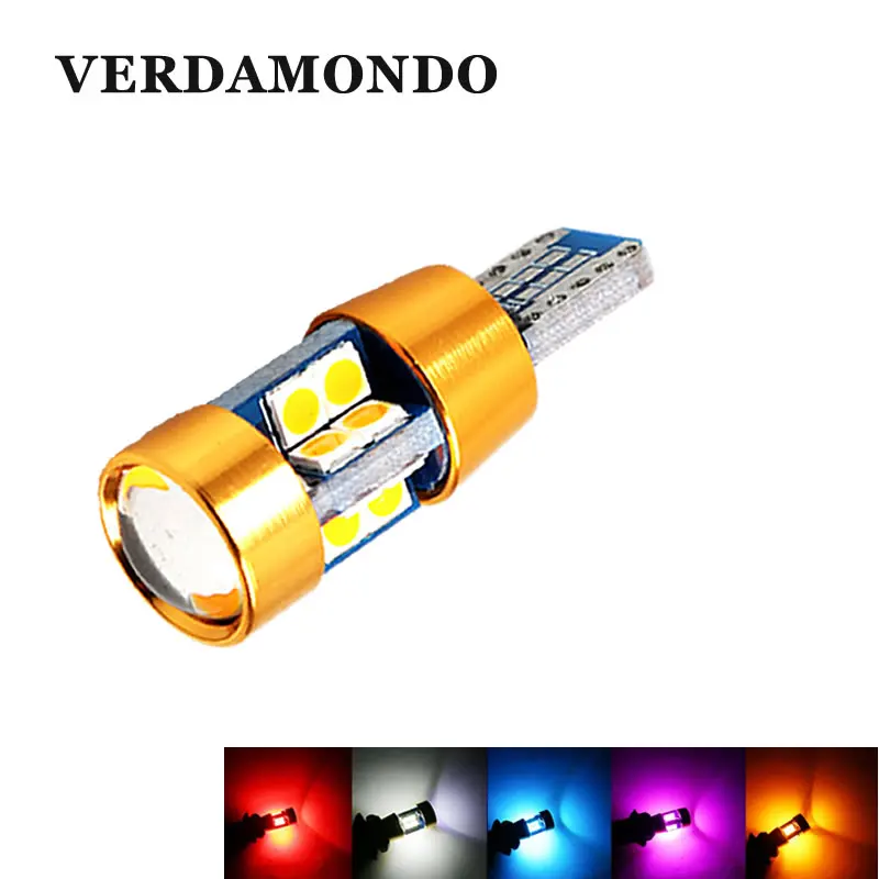 

T10 светодиодный W5W 194 168 19 SMD 3030 автомобильные лампы номерного знака багажника габаритные огни боковой двери 12 В красный белый голубой желтый