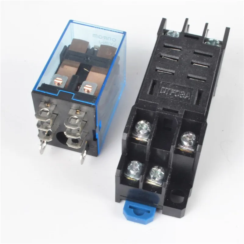 LY2NJ 220/240 В AC 10A 8PIN катушки Мощность реле DPDT HH62P HHC68A 2Z с гнездом базы 1 шт.|Реле| |