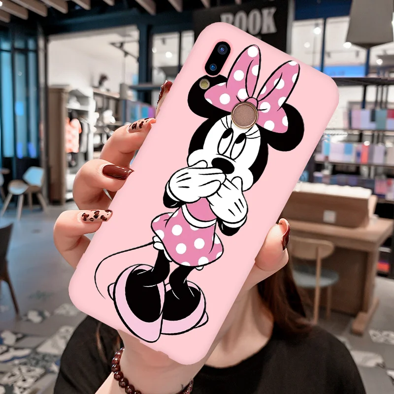 minisswz Мягкий матовый розовый чехол для huawei P30 P8 P9 P10 P20 Pro Lite P Smart Y5 Y6 Y7 Prime Y6 Y9 Pro девочек чехол - Цвет: minisswz