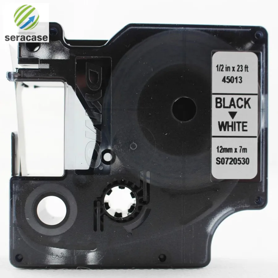 Лазерная этикетировочная маркировка 6 мм белый черный 9 желтый красный фон -