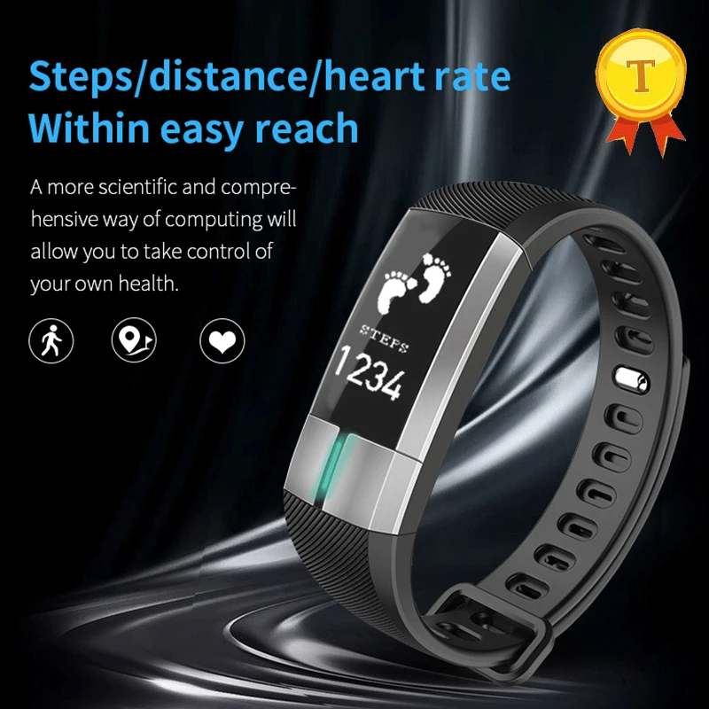 

PPG +ECG Heart Rate Monitoring Smart Wristbands Blood Pressure Smart Bracelet Pedometer Sleep Monitor Fitness Sports Bracelet