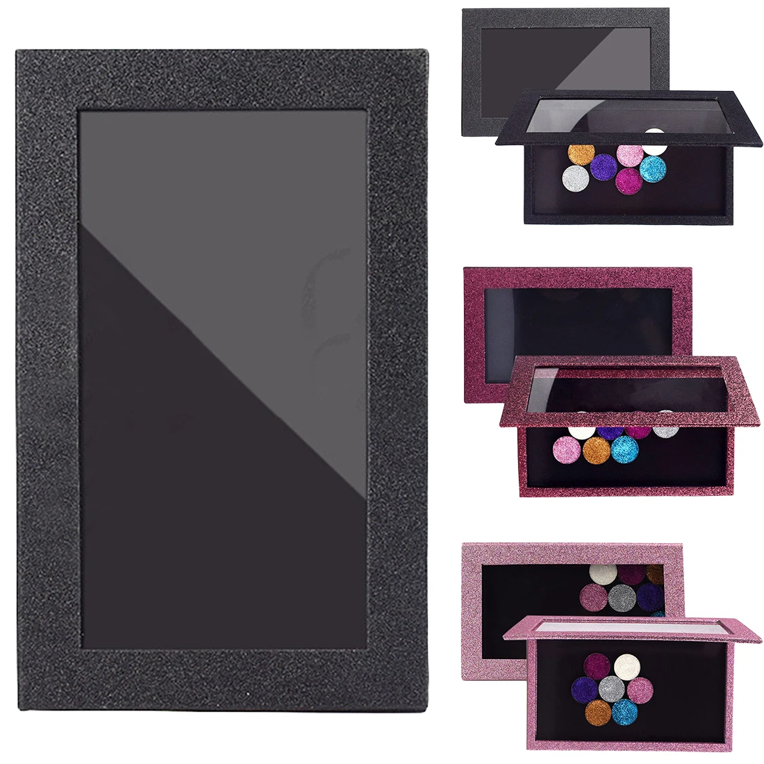 DIY пустые портативные Блестящие модные магнитные окна 0pen коробка для теней век