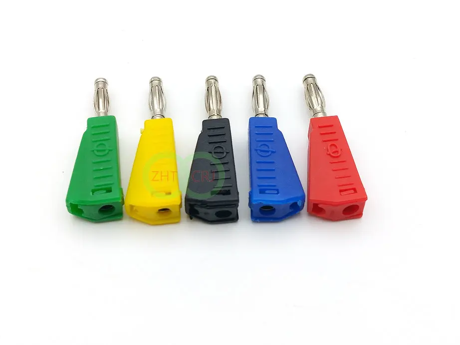 100 шт. 5 цветов никелированная вилка типа банан 4 мм|plug 4mm|plug bananaplug banana 4mm |