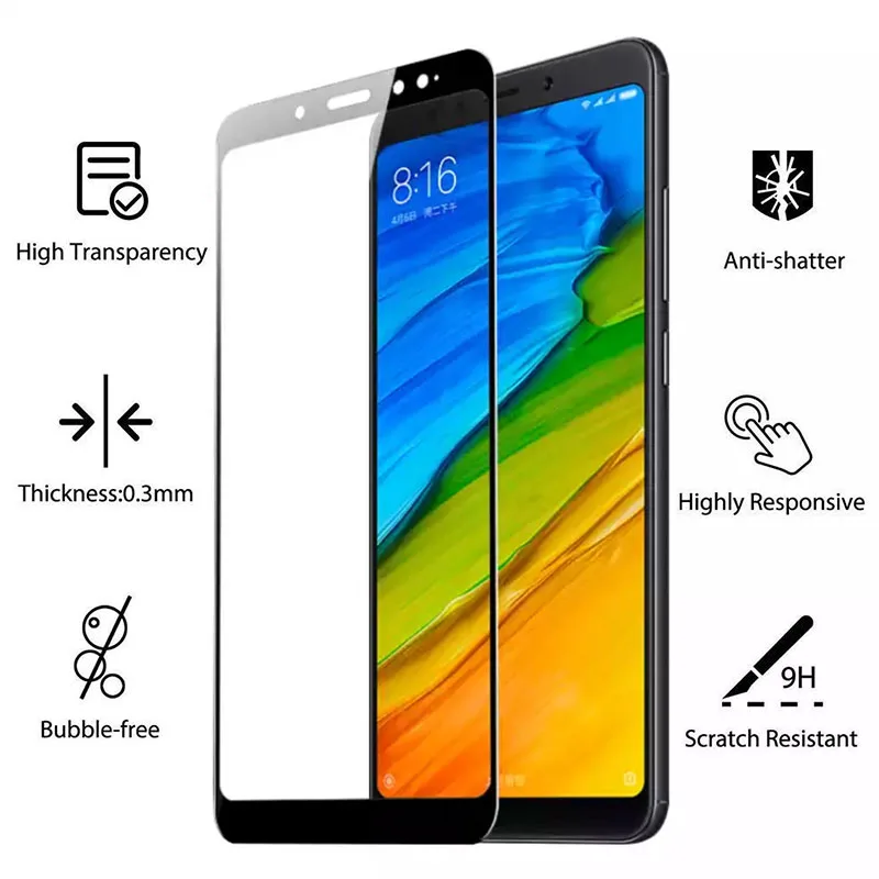 Закаленное стекло для Xiaomi Redmi Note 5 защитное Global India чехол Ksiomi Redme Remi Red Mi My Pro Plus Ai |