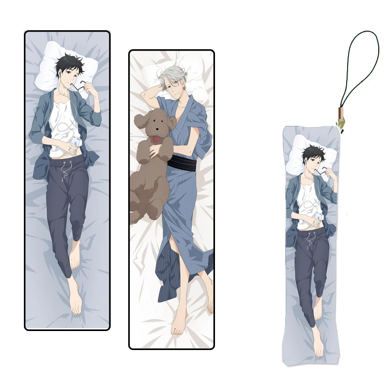 Брелок-подушка Moe YURI! На льду мини Dakimakura ремень мобильный телефон мужской BL тела