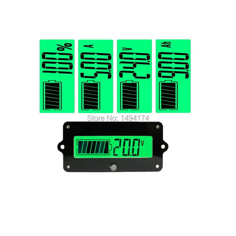WQScosea Q8S 257 8 80 в 50A 0 1 600Ah ЖК дисплей кулометр Индикатор Универсальный батарея
