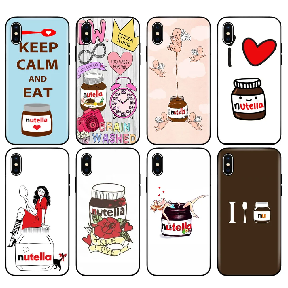 Черный чехол из ТПУ для iphone 5 5s se 6 6s 7 8 plus x 10 XR XS 11 pro MAX с шоколадной едой Tumblr