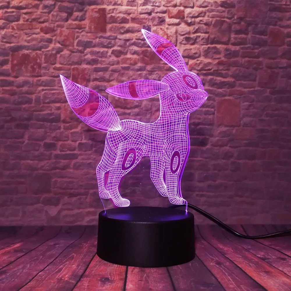 Покемон го 3D фигурка Umbreon Pokeball Bulbasaur Fire Dragon Valor Mystic 7 цветов Изменение ночник детские подарки