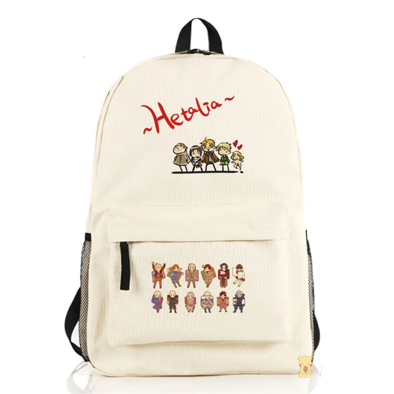 Модный рюкзак с героями мультфильмов Axis Powers Hetalia унисекс для мальчиков и девочек