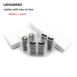 30 парупак. ресницы 3D норковые ресницы с подносом, без коробки, ручная работа, полные ресницы, накладные ресницы для макияжа, пушистые