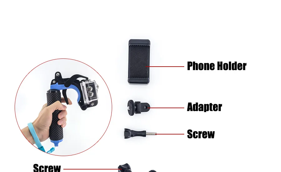 Для Gopro 6 поплавок затвора стабилизатор секция пистолет триггер плавающая ручка для Go Pro hero 6 5 4 3 Xiaomi Yi 4K камера затвора