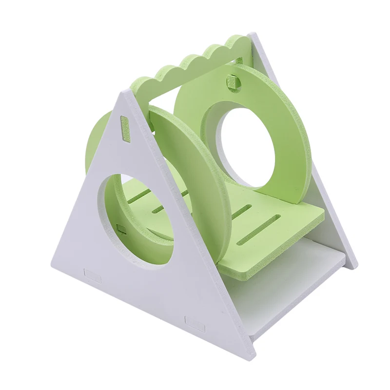 Apple green Качели экологические деревянные радужные качели Gerbil красочный мост мыши крысы мыши Seesaw аксессуары для домашних животных хомяк Игрушки - Цвет: Apple green