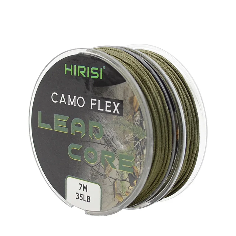 Arm Green 35LB 7 м Leadcore Карп рыболовные снасти леска сделать Карп волосы снасти 3 цвета плетеная леска - Цвет: Arm Green