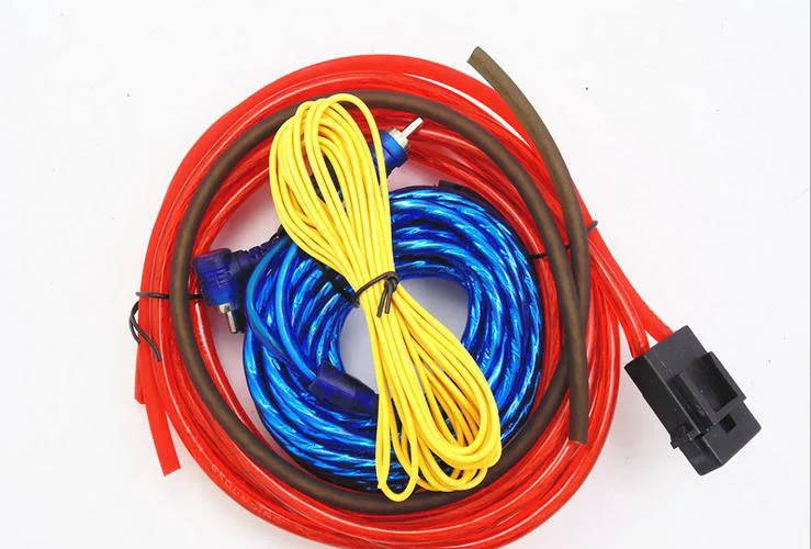 60W 4m length Professional Car Audio Wire Wiring Amplifier Subwoofer Speaker Installation Wires Cables Kit | Обустройство дома