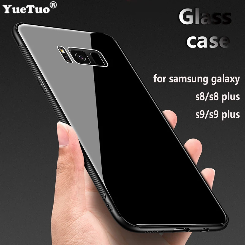 YUETUO ТПУ закаленное стекло для задней крышки телефона etui coque cover case samsung galaxy s8 s9 plus s 8