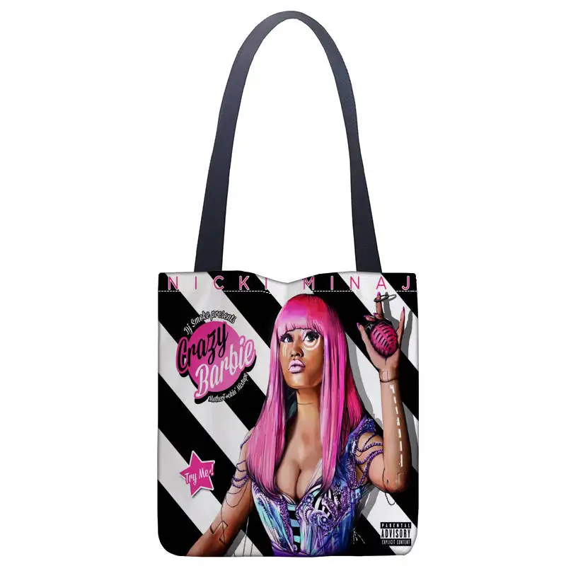 Изготовленная на заказ Сумка тоут Nicki Minaj женские тканевые сумки экологически