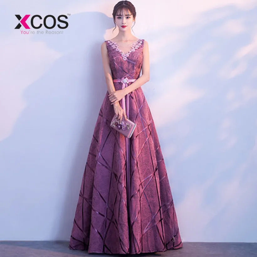 Элегантное вечернее платье с длинным 2017 аппликации для банкета вечеринки