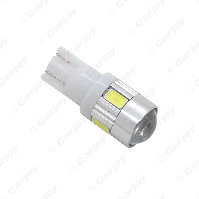 LEEWA 50 шт. автомобильные DC12V T10 W5W 194 168 клиновидные 6 SMD 5630 светодиодные светильник пы