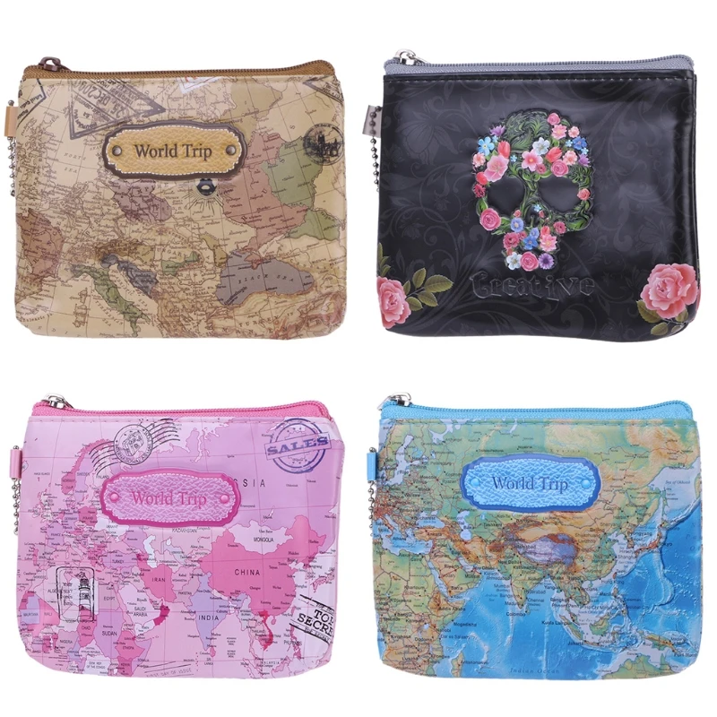 Модный симпатичный персональный кошелек с 3D тиснением на молнии изображением