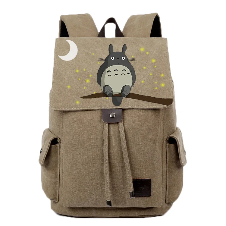 Аниме Tonari no Totoro, школьная сумка для косплея, сумка на плечо в духе колледжа, мужской и женский рюкзак, граффити, Холщовая Сумка