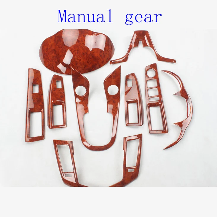 Manual gear 10pcs Для Chevrolet Cruze 2009- ABS внутренняя накладка декоративный набор наклеек аксессуары для стайлинга автомобиля 1 комплект - Название цвета: Manual gear 10pcs