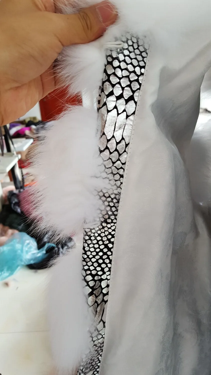 Коллекция года роскошная Длинная женская Лисья часть из лисьего меха в основном