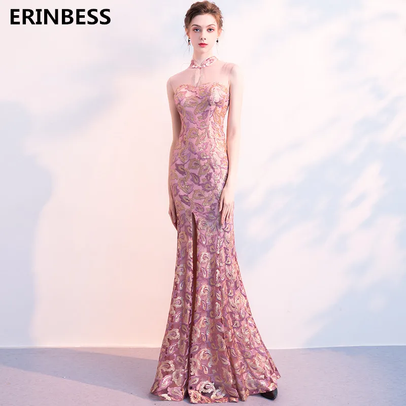 2019 vestido de festa сексуальные вечерние платья с высоким вырезом длинное платье