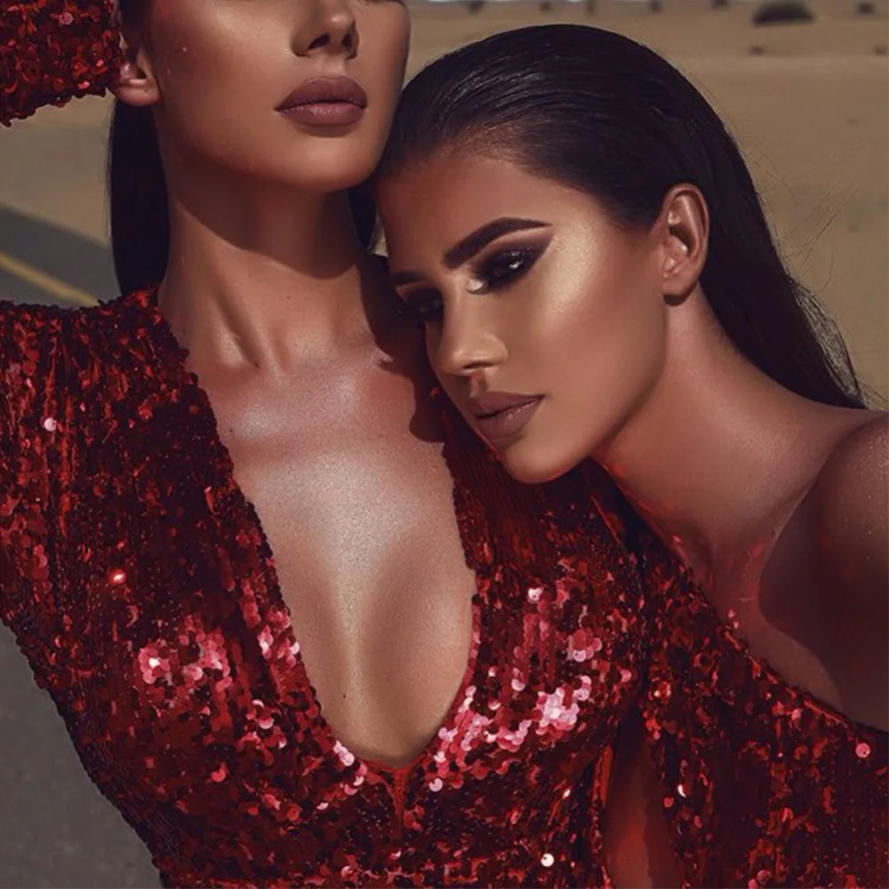 2017 vestidos женское красное платье с длинным рукавом и v образным вырезом расшитое