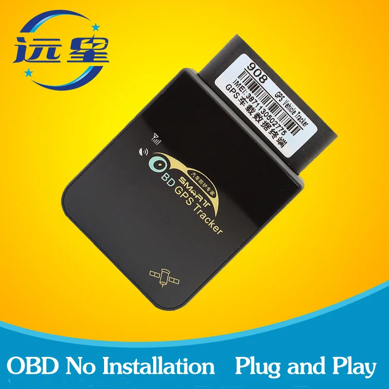 Новый мини OBD II автомобильный GPS трекер GM908 локатор 16PIN разъем автомобиля GSM OBDII