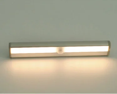 Тёплый белый 10LED ИК-автоматический датчик движения света шкаф лестница человеческое тело индуцированных ночные огни лампа - Испускаемый цвет: Тёплый белый