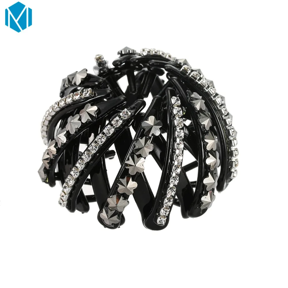 MISM Pearl Стразы Красочные бутон коготь для волос булочка Hairgrip заколки аксессуары и