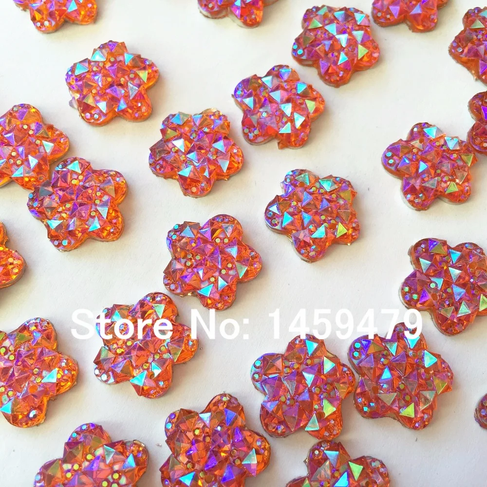 Полимерная звезда по всему небу 120 шт. оранжевый цвет AB 16 мм цветение сливы шитье