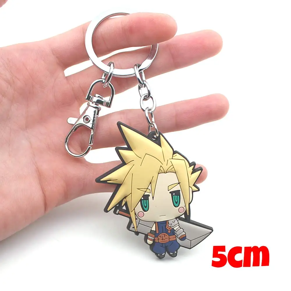 POFUNUO игра Final Fantasy Cloud Prompto Noctis символ ПВХ подвеска ручной работы брелок кольцо