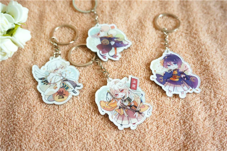 4 шт./компл. Touken Ranbu брелок онлайн аниме фигурки KATSUGEKI TOUKEN RANBU tsurвнешу Kcosplay