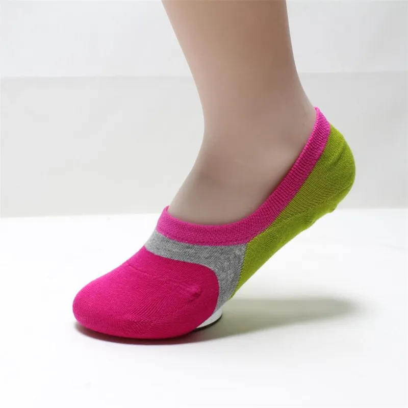 

Hot sale! invisible socks women 5pairs/lot spring summer women cute stripe boat sock ladies slippers candy color short socks