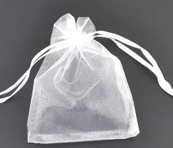 Free shiipng!!!!500pcs/lot White Organza Wedding Gift Bags&Pouches 12x9cm