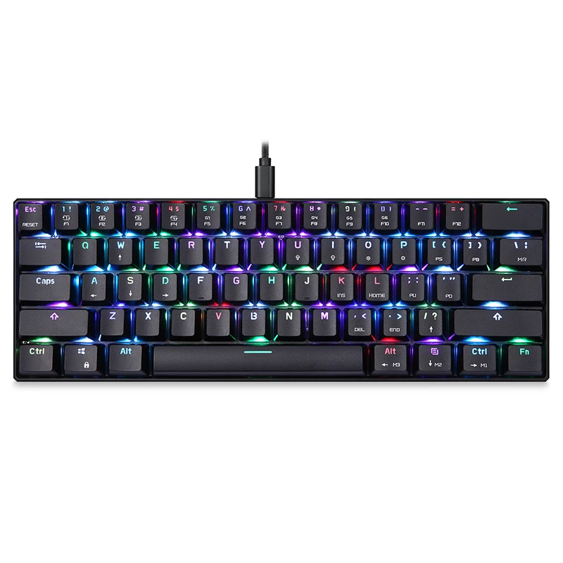 MOTO speed CK61 игровая механическая клавиатура RGB клавиатура с синим красным переключателем скорость все анти-привидения ключи для компьютера ТВ коробка игры