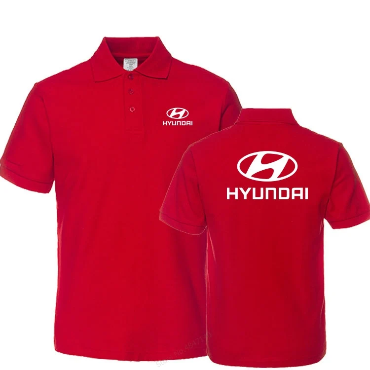 3 Большие размеры, S-3XL, новая брендовая мужская рубашка поло hyundai высокого качества, мужские хлопковые летние рубашки поло с коротким рукавом - Цвет: 3