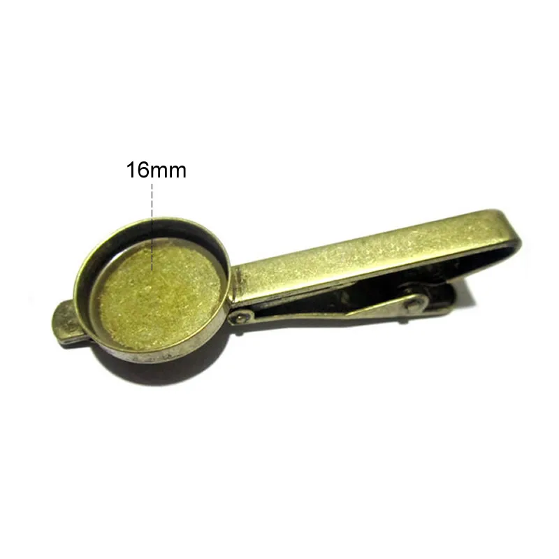 16mm antique brass Beadsnice ID23034 наивысшего качества diy Мужские украшения зажим для галстука уникальный бар галстук с 16 мм зажим для галстука пустой - Окраска металла: 16mm antique brass