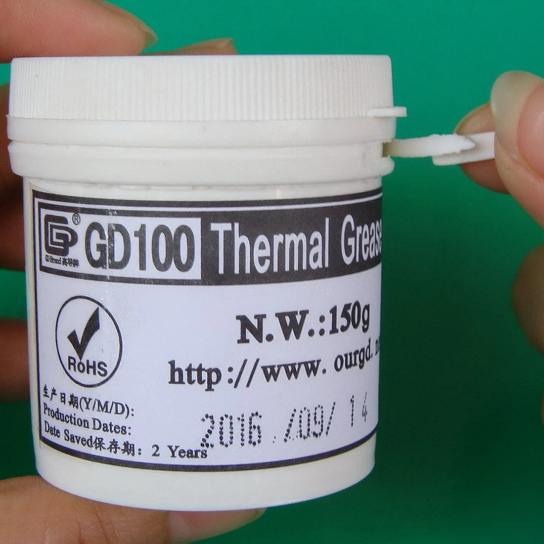 Состав для теплоотвода GD100 термопроводящая смазка силиконовая паста вес нетто 150