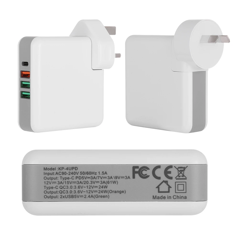 Новое поступление сетевой адаптер типа C QC 3 0 PD быстрая зарядка для iPad iPhone XS Max