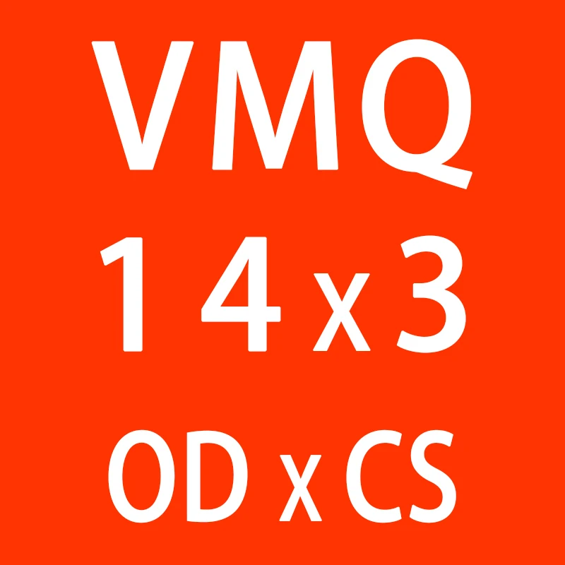 10 шт./лот красный Силиконовое кольцо кремния/VMQ-хомут с круглым воротником для мальчиков и девочек 3 мм Толщина OD10/11/12/13/14/15/16/17/18/19/20*3 мм из фторированной резины кольцо уплотнения прокладки - Цвет: OD14mm