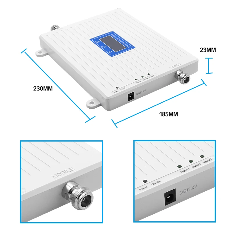 LTE 4G 3G 2G Сотовый сигнал трехполосный усилитель FDD GSM DCS WCDMA UMTS 900 1800 2100 Полезная