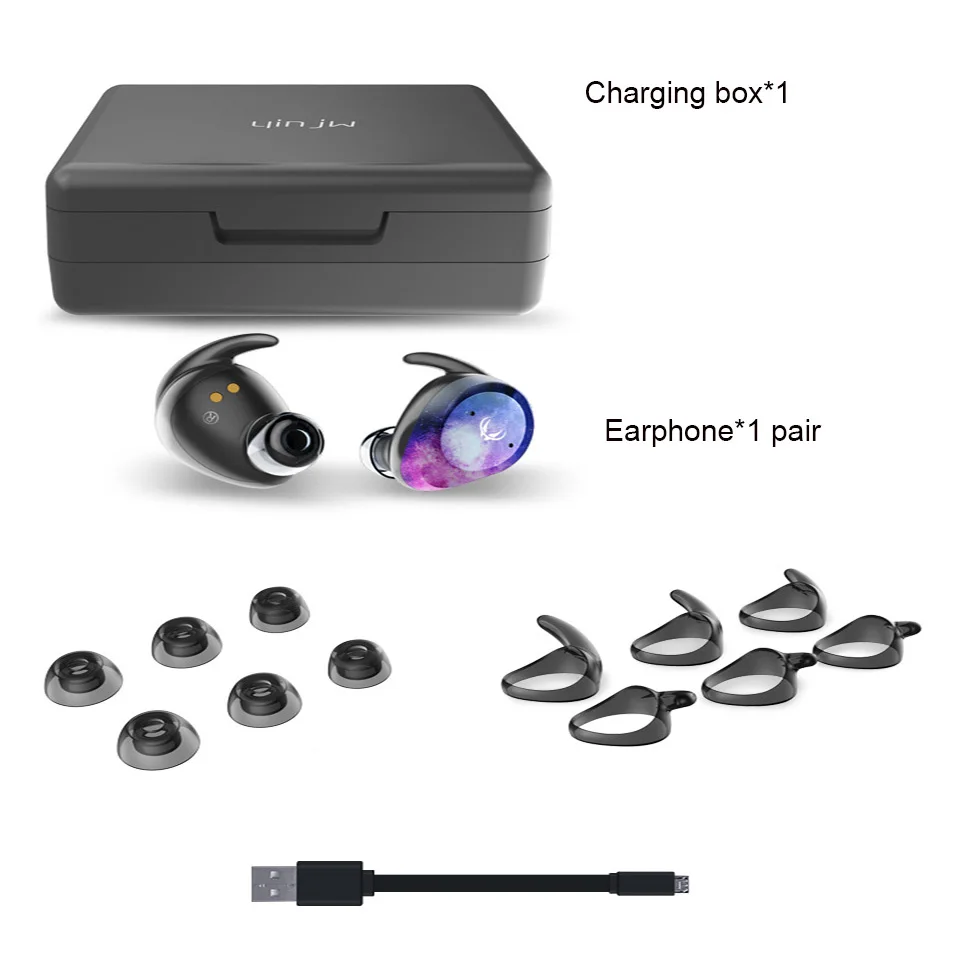 Настоящие беспроводные наушники Bluetooth 5 0 HiFi стерео глубокие басы шумоподавляющие