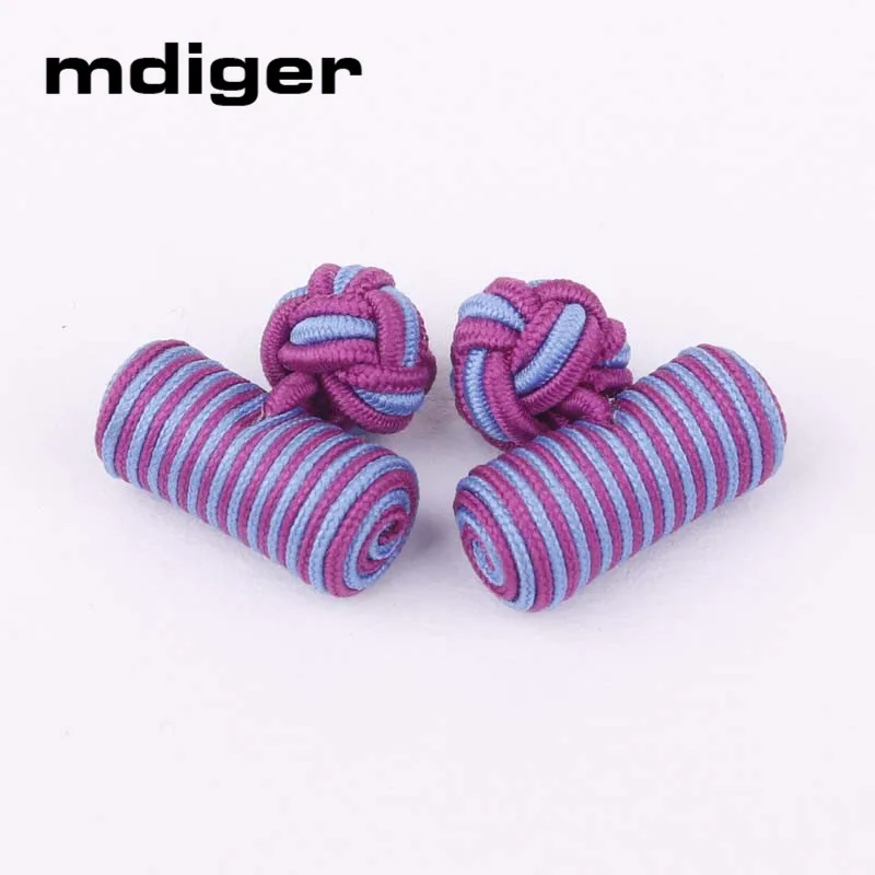 Mdiger брендовые Модные мужские запонки Классические двойные веревочные в форме