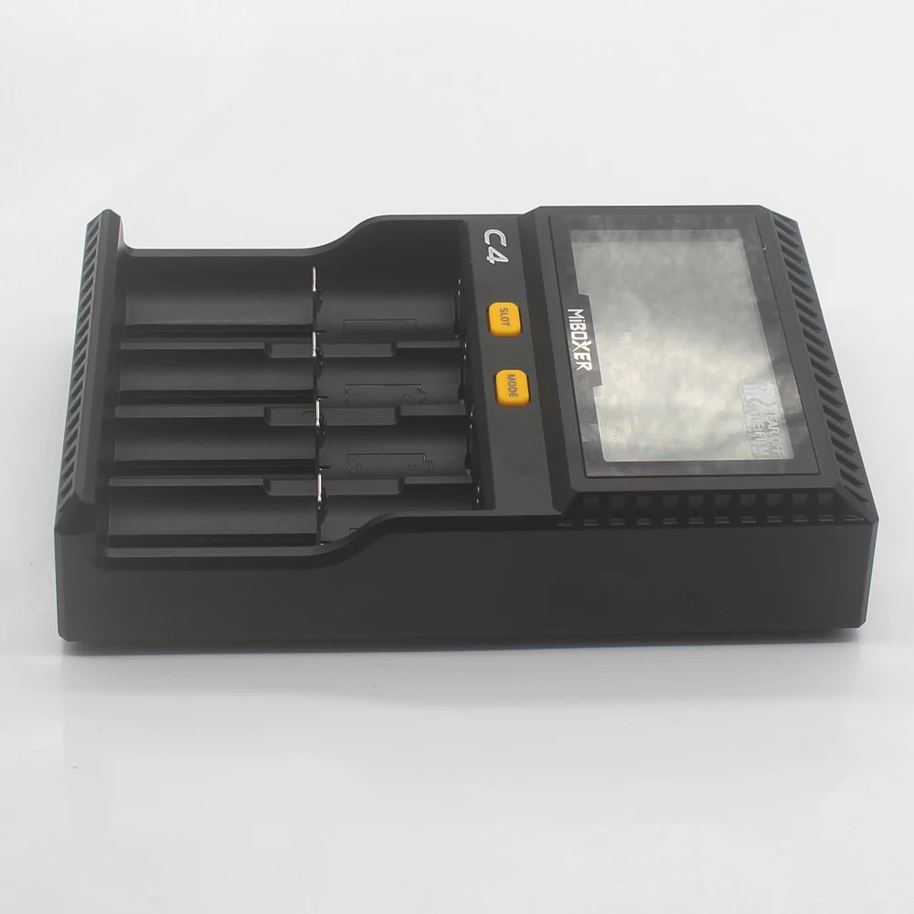 Зарядное устройство Miboxer C4 для Li-Ion IMR INR ICR LiFePO4 18650 14500 26650 AAA 100-800 мАч | Лампы и